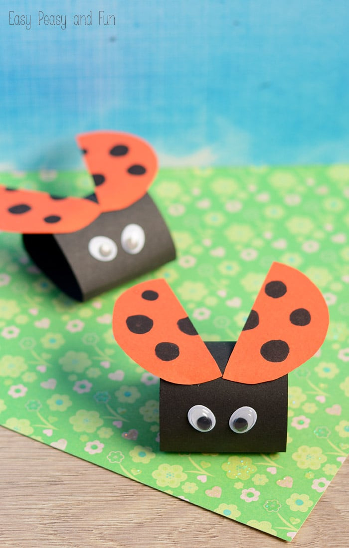 Kids Easy Crafts
 Simple Ladybug Paper Craft Easy Peasy and Fun