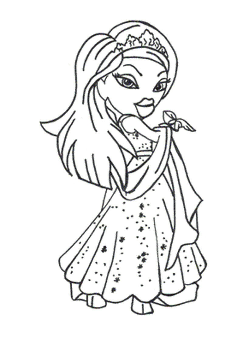 Kids Free Coloring Sheets
 Free Printable Bratz Coloring Pages For Kids