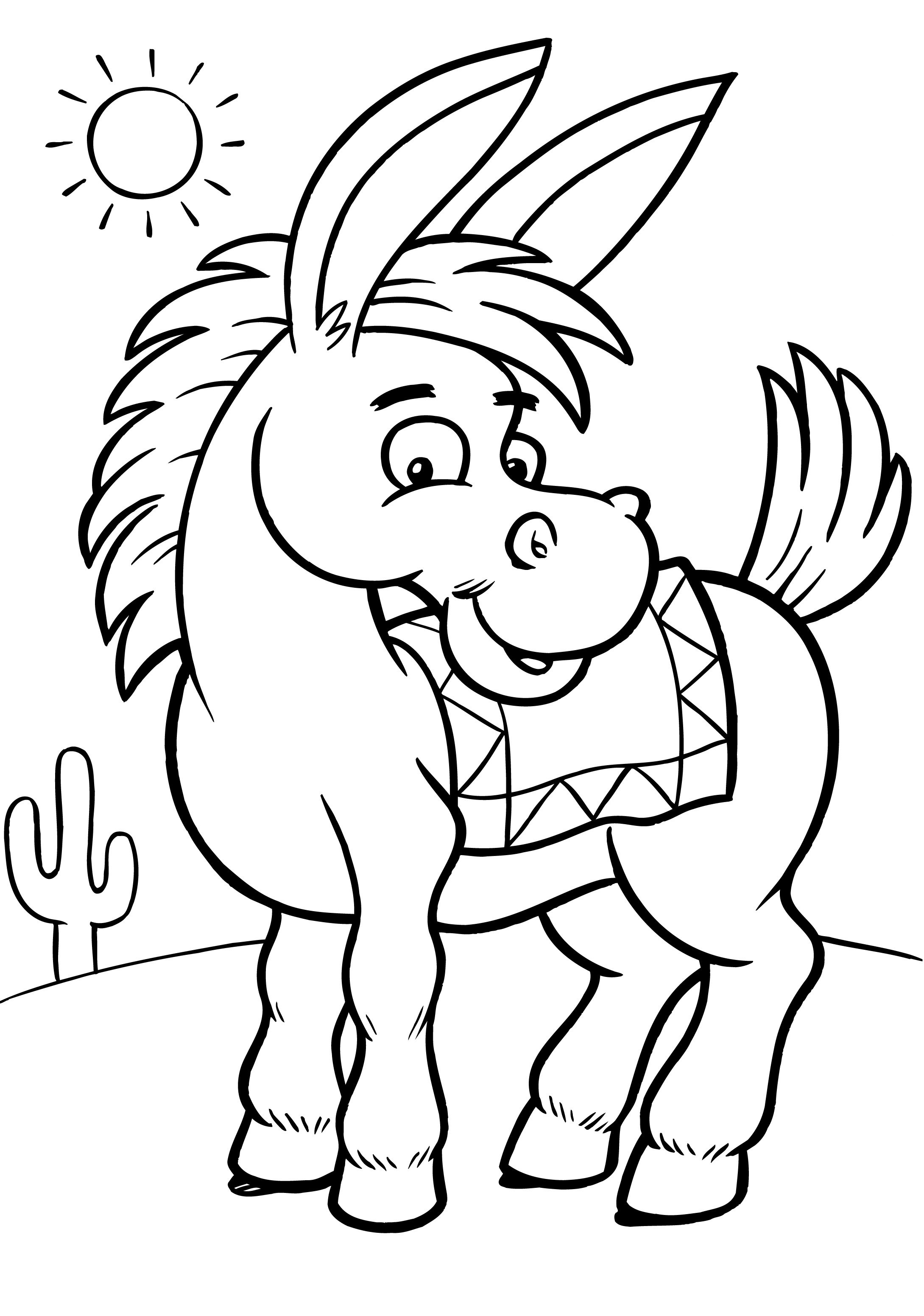 Kids Free Coloring Sheets
 Free Printable Donkey Coloring Pages For Kids