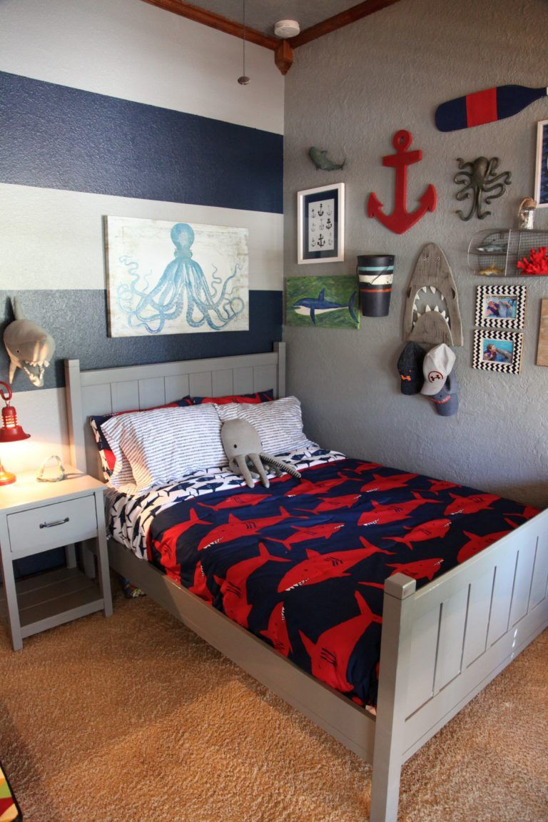 Best ideas about Kids Room Ideas Boy
. Save or Pin Shark Themed Boy s Room Big Boy Rooms Now.