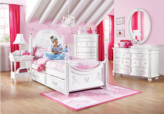 Best ideas about Kids Room To Go
. Save or Pin Disney Princess White Twin Poster Bedroom Contemporary Now.
