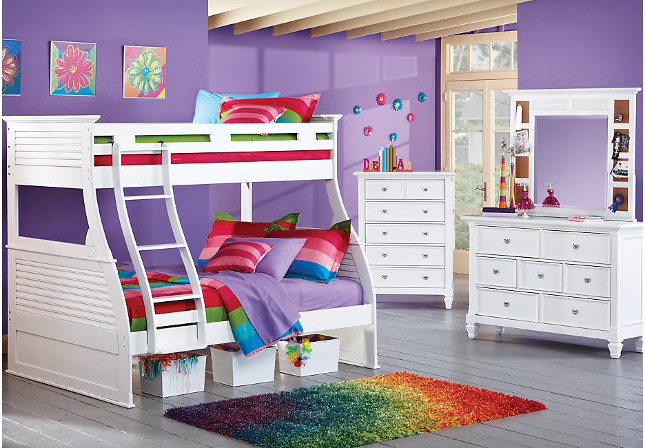 Best ideas about Kids Room To Go
. Save or Pin Belmar White 6 Pc Twin Full Bunk Bedroom Bunk Bedroom Now.