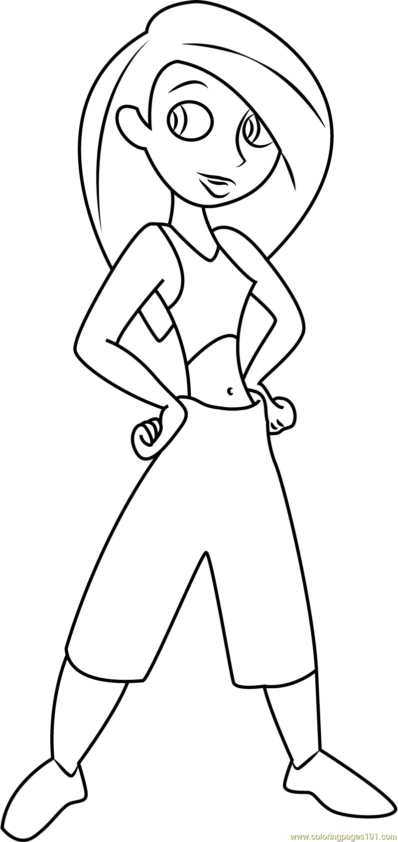 Kim Possible Coloring Pages
 Charming Kim Possible Coloring Page Free Kim Possible