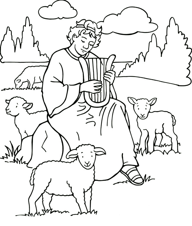 King David Coloring Pages
 Bible Coloring Pages King David Coloring Home