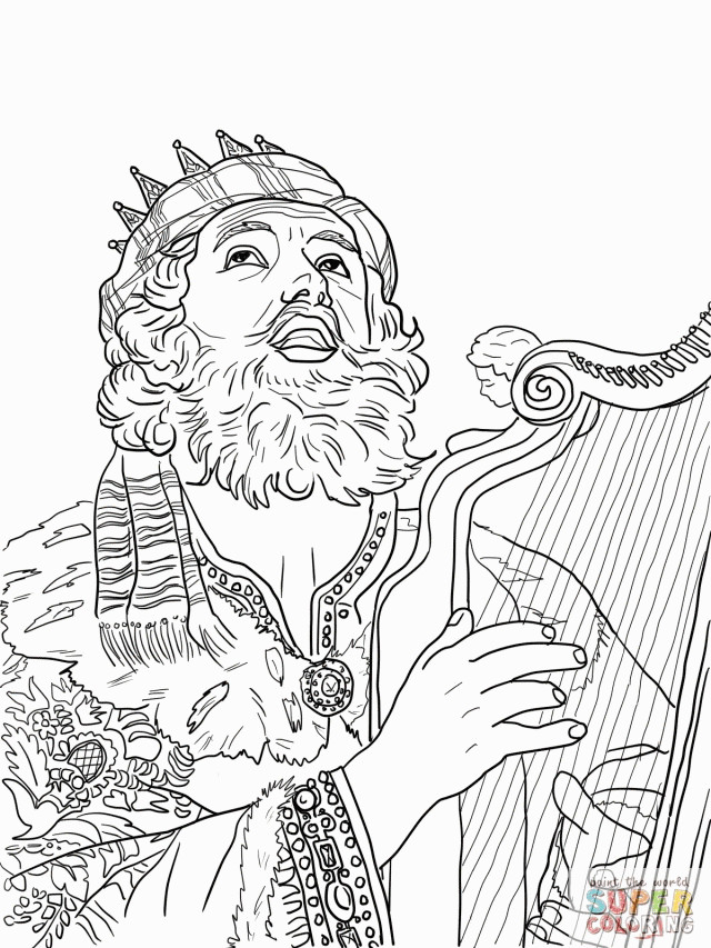 King David Coloring Pages
 Bible Coloring Pages King David Coloring Home
