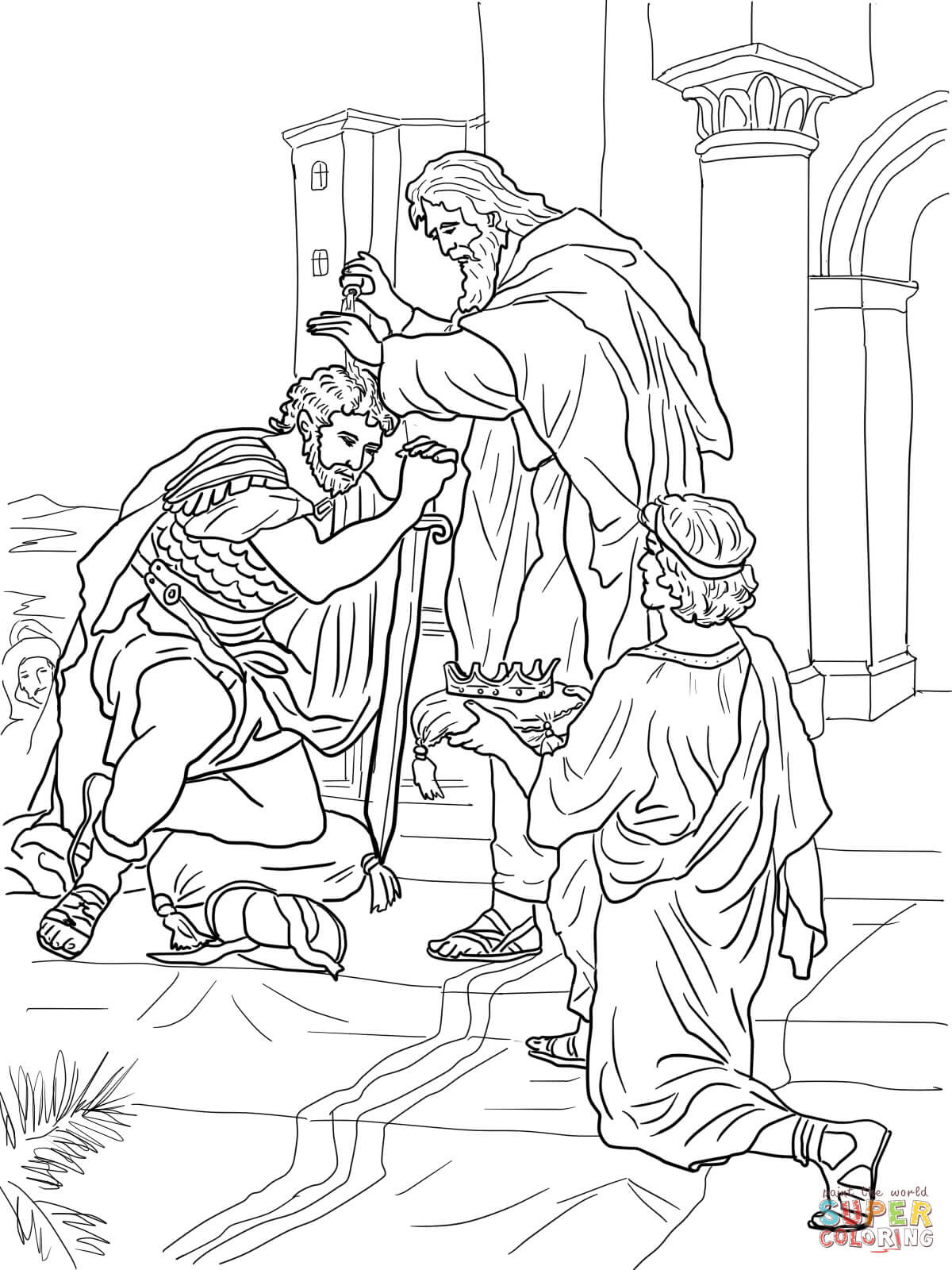 King David Coloring Pages
 David is Crowned King coloring page
