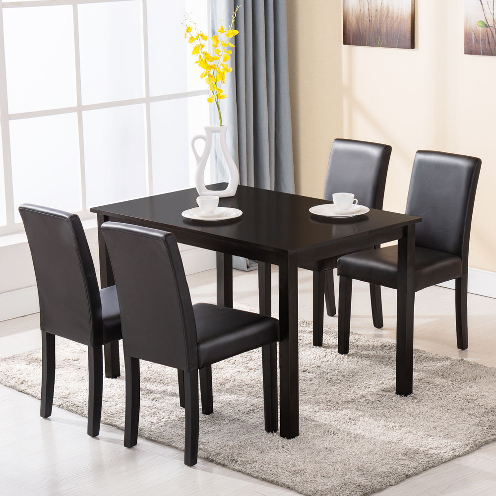 Best ideas about Kitchen And Dining Furniture Sets
. Save or Pin 5 Piece Dining Table Set 4 Chairs Wood Kitchen Dinette Now.