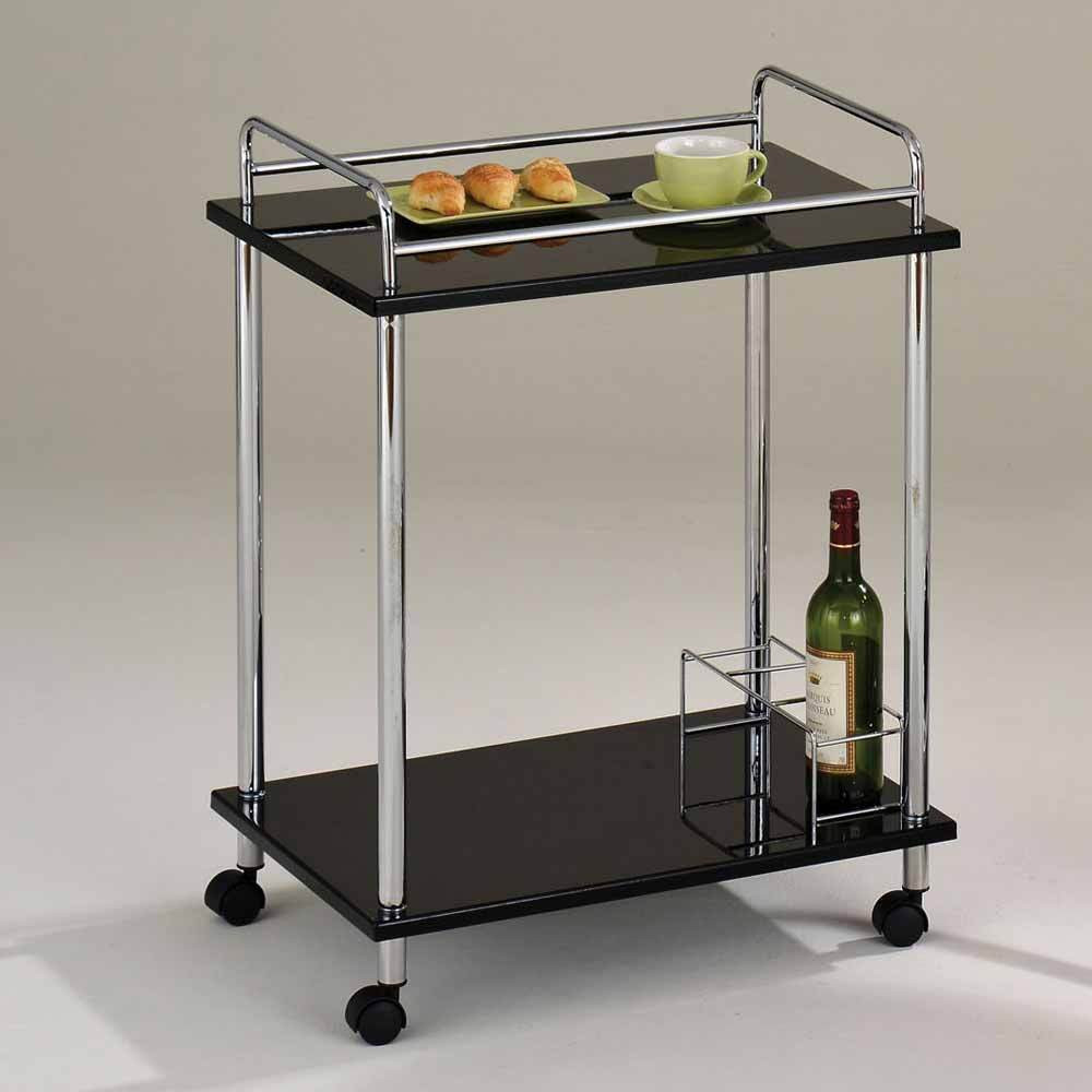 Best ideas about Kitchen Carts With Wine Rack
. Save or Pin Fergus Kitchen Island Serving Cart Black Glass Shelves Now.
