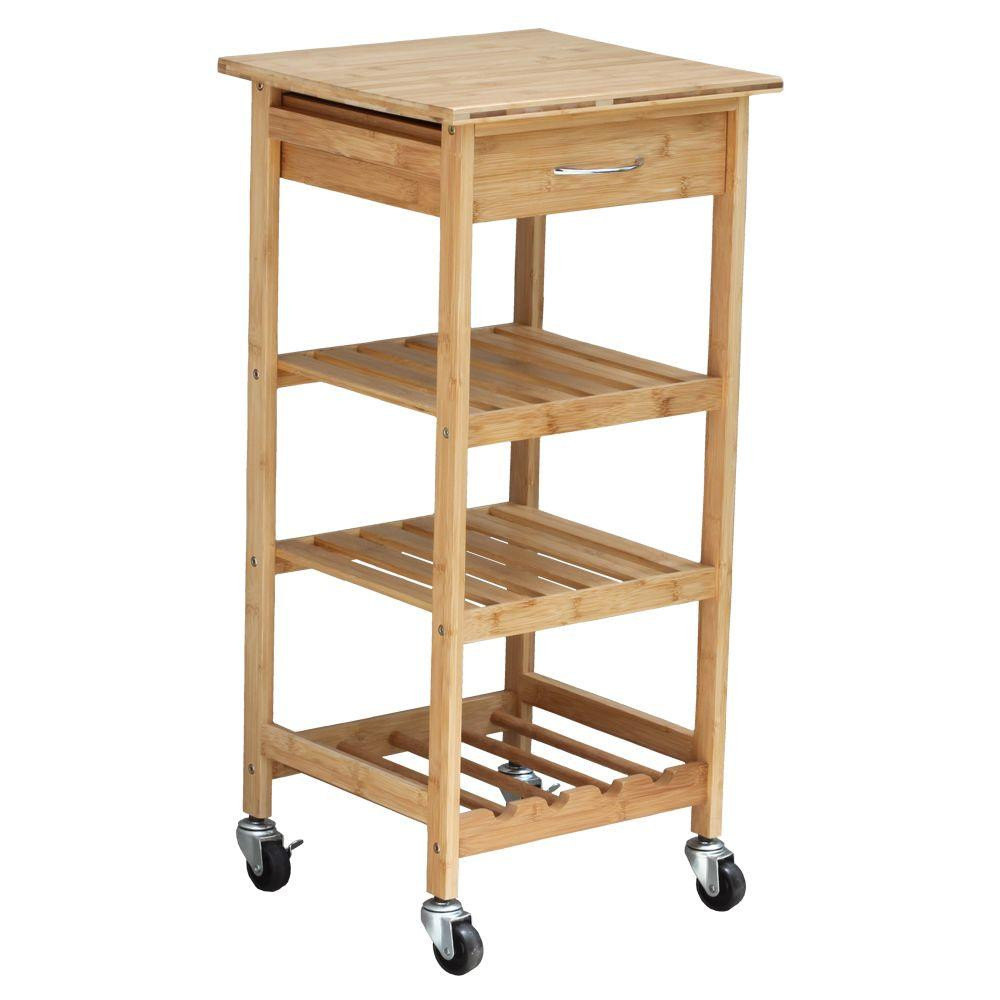 Best ideas about Kitchen Carts With Wine Rack
. Save or Pin Oceanstar Bamboo Kitchen Cart With Wine Rack BKC1378 The Now.