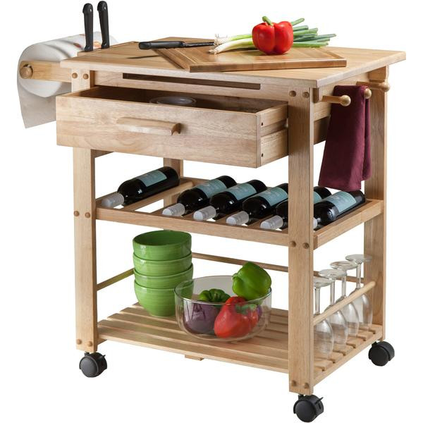 Best ideas about Kitchen Carts With Wine Rack
. Save or Pin Winsome Finland Portable Kitchen Cart with Wine Rack Now.