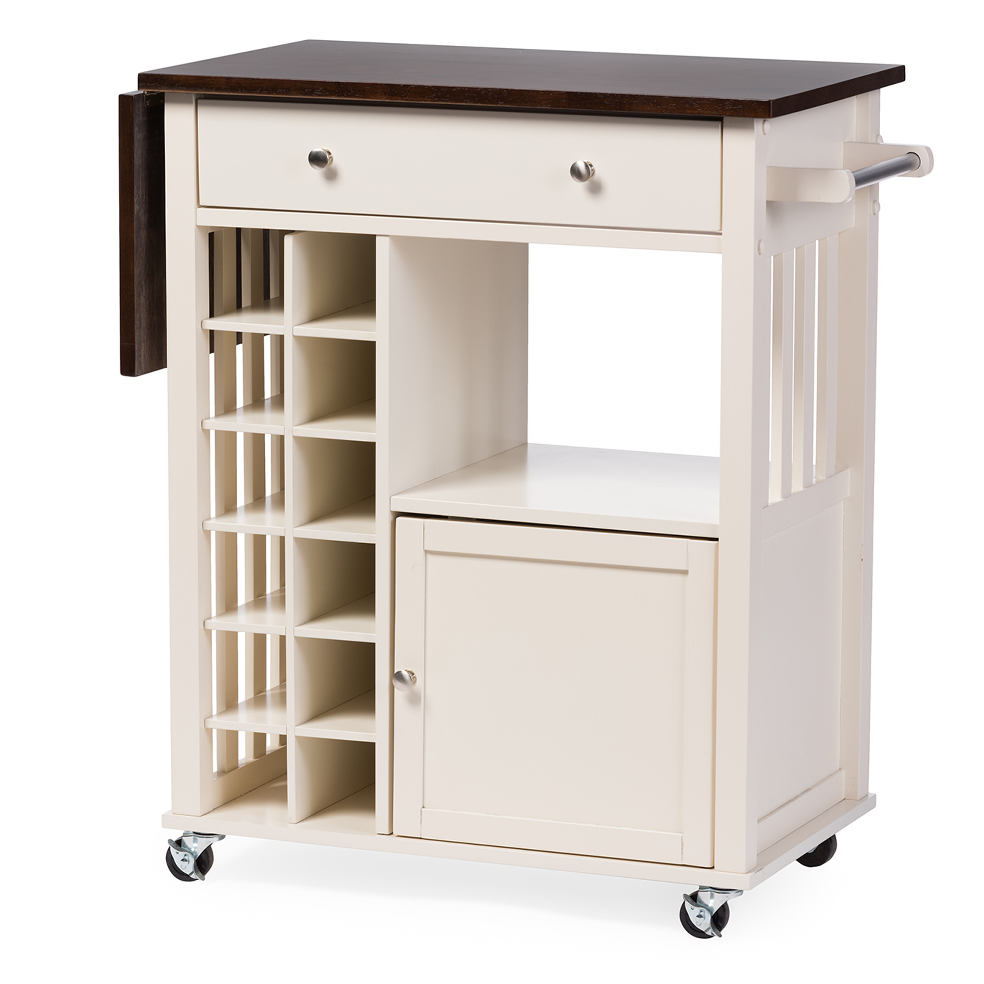 Best ideas about Kitchen Carts With Wine Rack
. Save or Pin Wholesale Interiors Baxton Studio Justin Solid Wood Now.