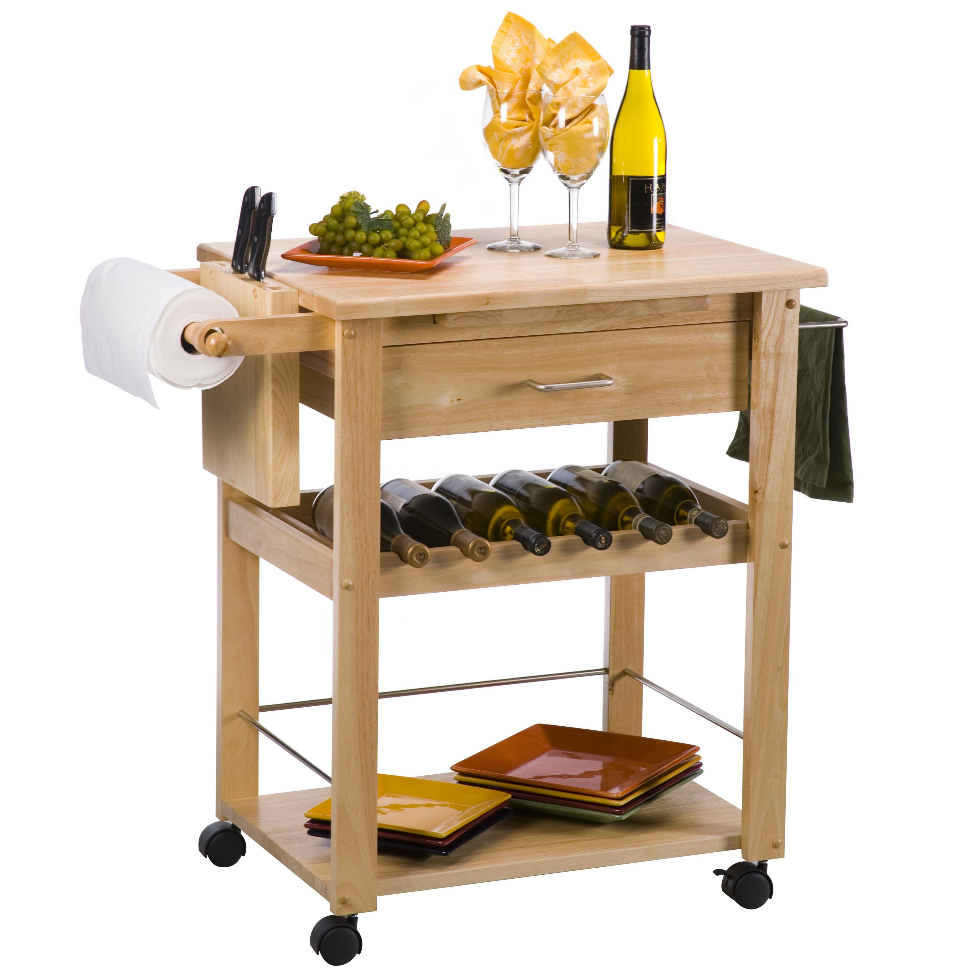 Best ideas about Kitchen Carts With Wine Rack
. Save or Pin Gwendolyn Kitchen Cart Wine Rack at Hayneedle Now.