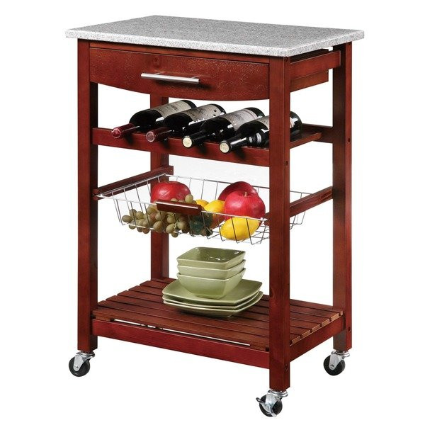 Best ideas about Kitchen Carts With Wine Rack
. Save or Pin Granite Countertop Cart Mobile Kitchen Island Wine Rack Now.