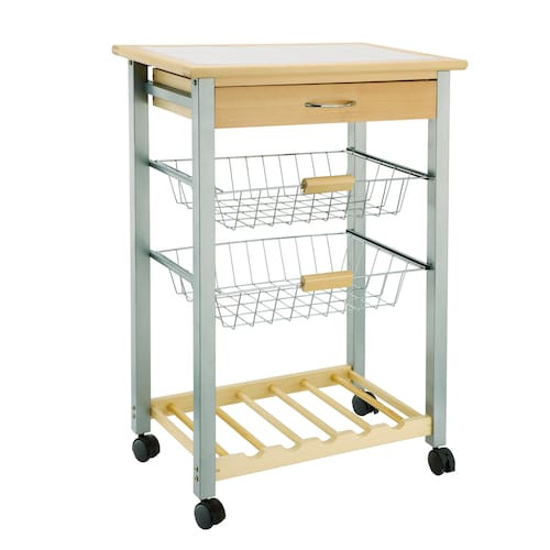 Best ideas about Kitchen Carts With Wine Rack
. Save or Pin Neu Home Basket & Wine Rack Kitchen Cart Now.