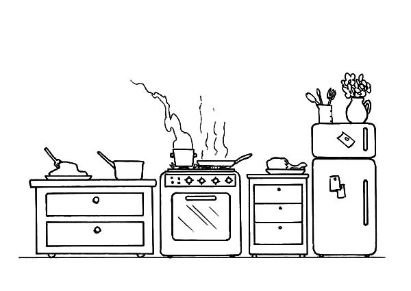 Kitchen Coloring Pages
 Cooking Acitvity in the Kitchen Coloring Pages Download
