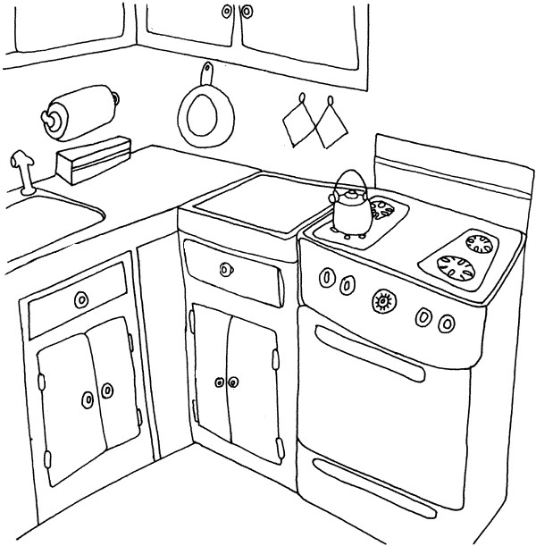 Kitchen Coloring Pages
 The Benefits Kitchen Islands With Seating
