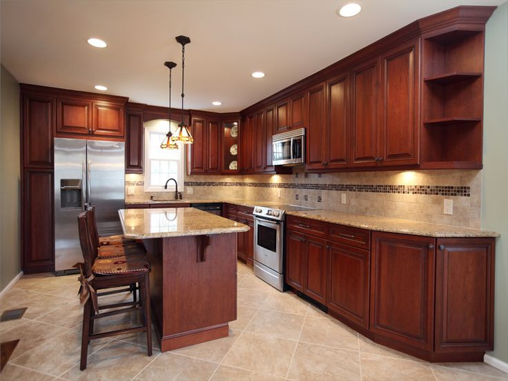 Best ideas about Kitchen Ideas With Brown Cabinets
. Save or Pin Amber Cherry Mitred Raised Kitchen Cabinets With A Brown Now.