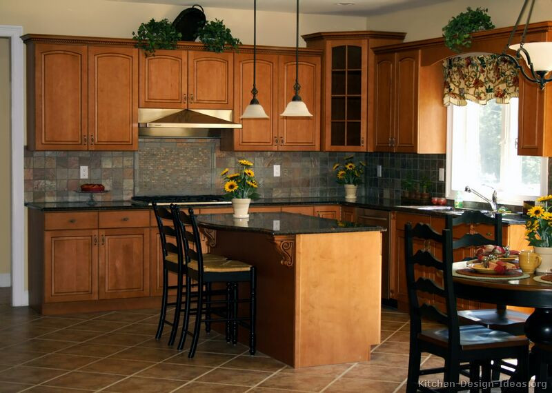 Best ideas about Kitchen Ideas With Brown Cabinets
. Save or Pin of Kitchens Traditional Medium Wood Cabinets Now.