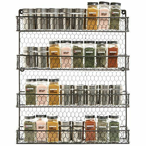 Best ideas about Kitchen Organizer Rack
. Save or Pin Spice Rack Storage Wire Pantry Rustic Chicken Cabinet Wall Now.