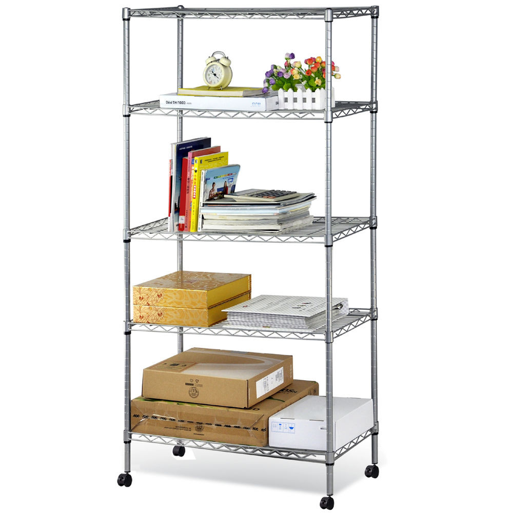 Best ideas about Kitchen Organizer Rack
. Save or Pin 5 Tier Metal Wire Rolling Shelf Storage Kitchen Garage Now.