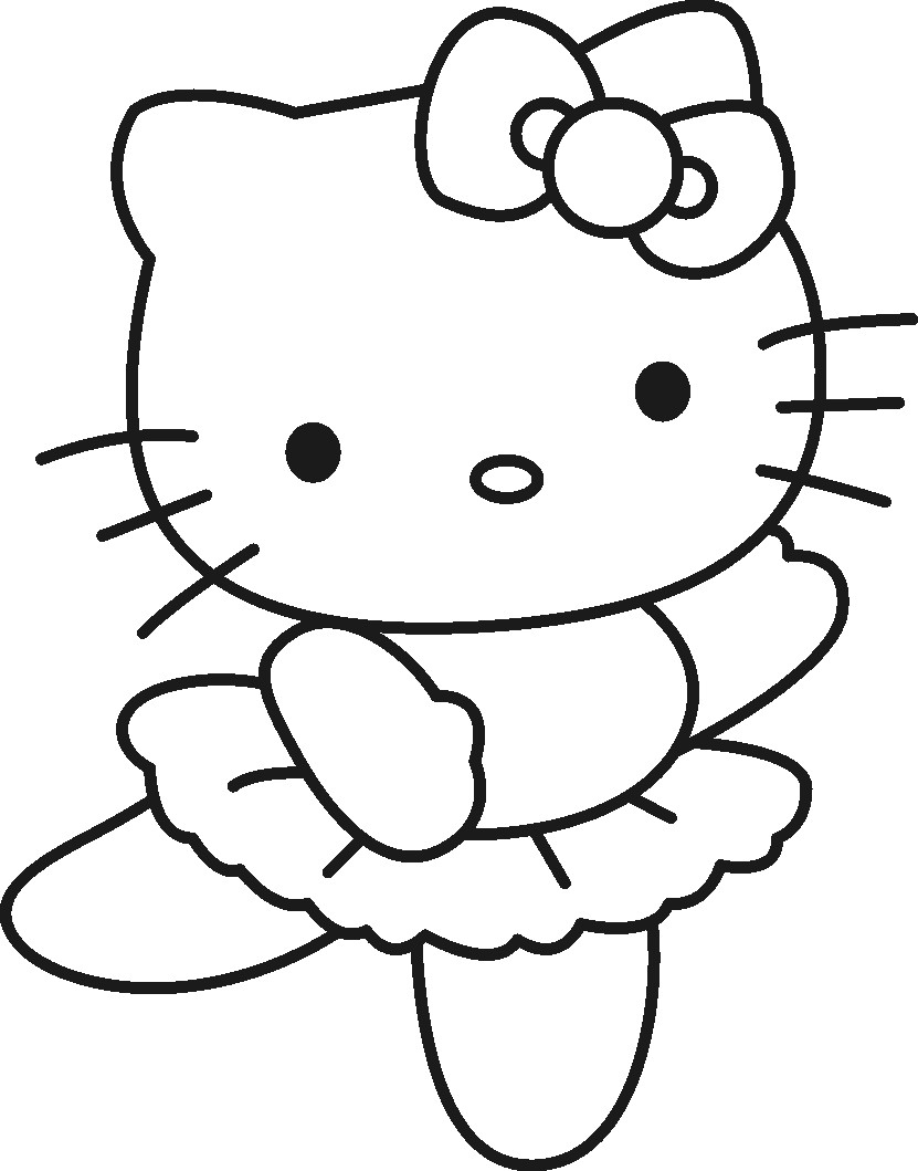 Kitty Coloring Pages
 Free Printable Hello Kitty Coloring Pages For Kids