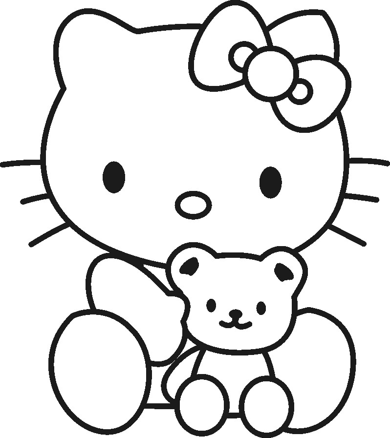 Kitty Coloring Pages
 Hello Kitty Coloring Pages Kids Coloring Home