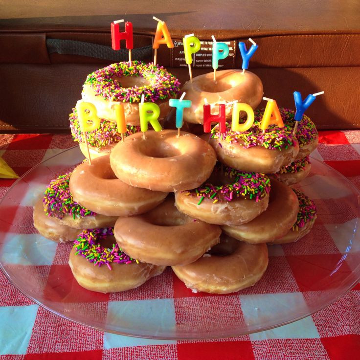 Krispy Kreme Birthday Cake Donut
 47 best images about Birthday cakes Cakes on Pinterest