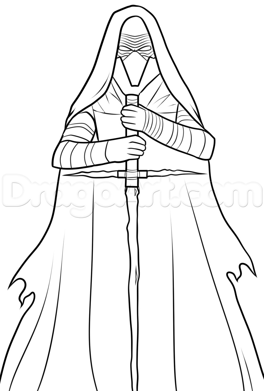 Kylo Ren Coloring Pages
 How to Draw Kylo Ren Kylo Ren Star Wars VII Step by Step