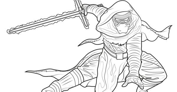 Kylo Ren Coloring Pages
 Star Wars The Force Awakens Kylo Ren Coloring Page