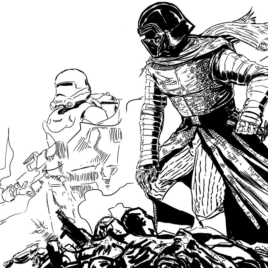 Kylo Ren Coloring Pages
 Kylo Ren wip episode 2 by pacoespinoza on DeviantArt