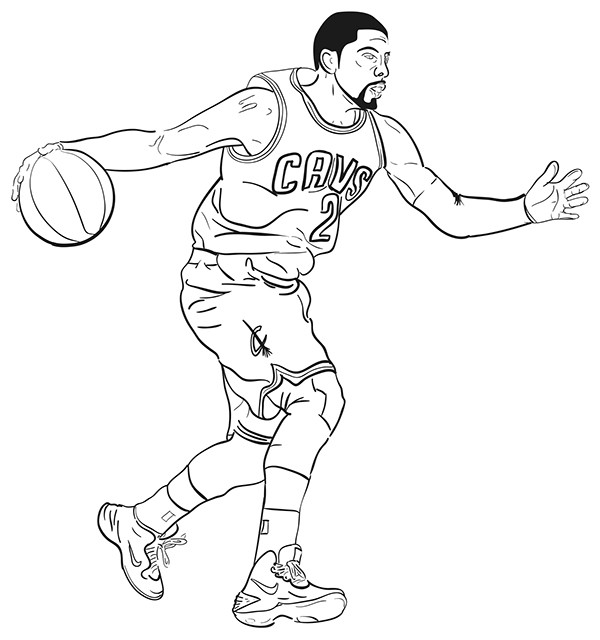 Kyrie Irving Coloring Pages
 Kyrie Irving Basketball Shoe Coloring Pages Sketch