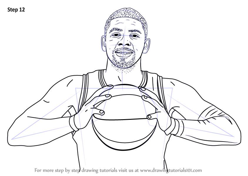 Kyrie Irving Coloring Pages
 Learn How to Draw Kyrie Irving Basketball Players Step