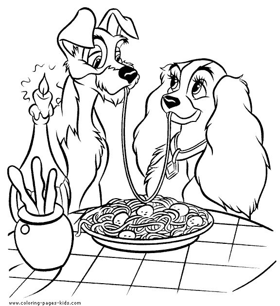 Lady And The Tramp Coloring Pages
 Lady and the Tramp coloring pages Coloring pages for