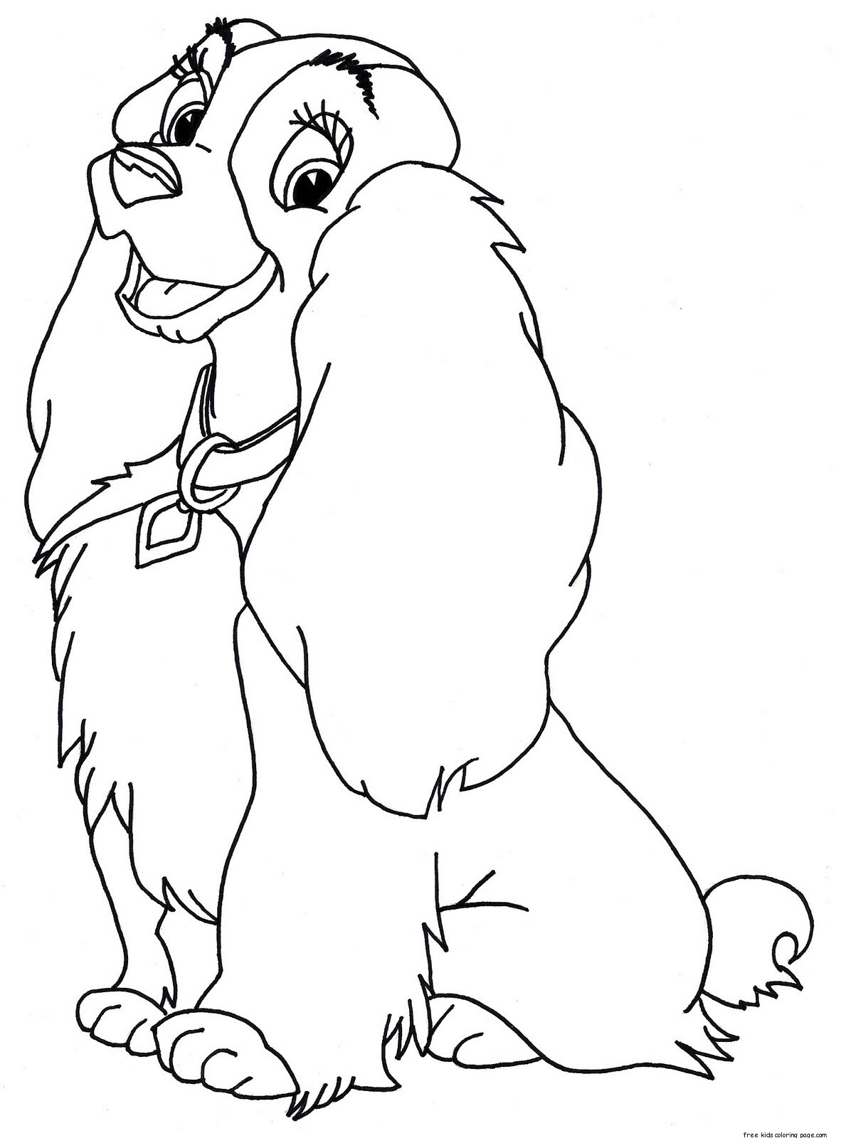 Lady And The Tramp Coloring Pages
 lady and the tramp coloring pages Free Printable