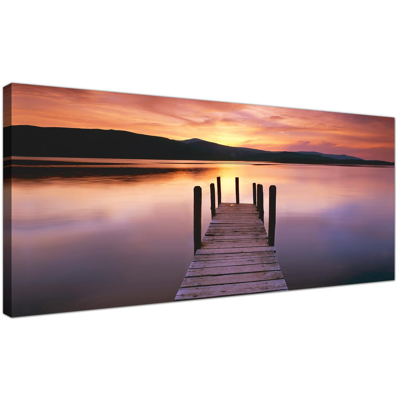 Best ideas about Landscape Canvas Prints
. Save or Pin Wide Canvas Wall Art of a Lake Sunset for your Living Room Now.