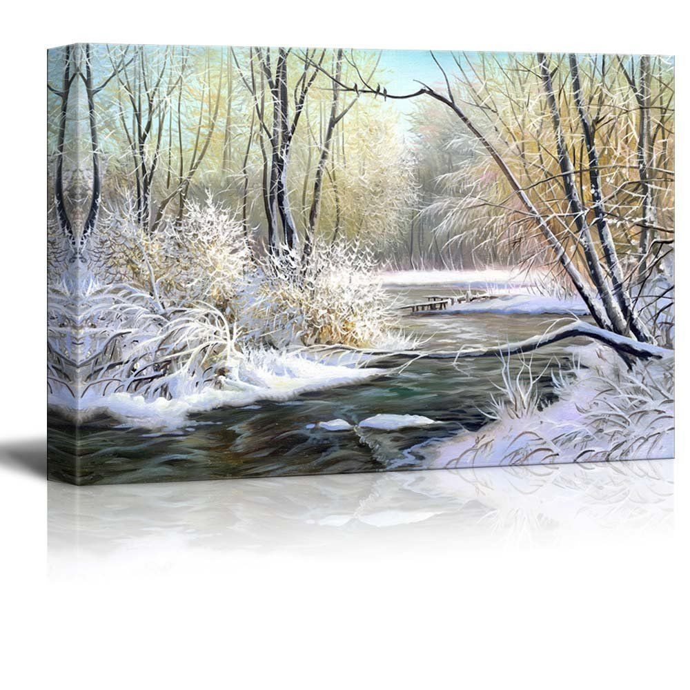 Best ideas about Landscape Canvas Prints
. Save or Pin Canvas Prints Wall Art Winter Landscape with the Wood Now.