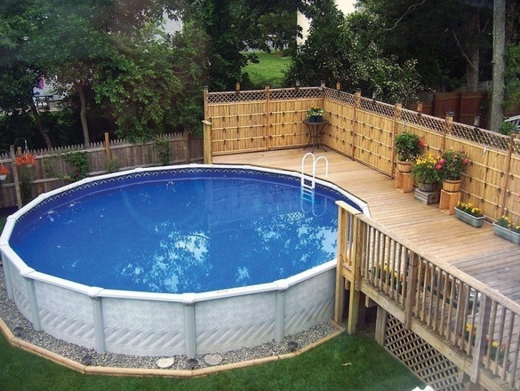 Best ideas about Landscaping Around Above Ground Pool
. Save or Pin 40 Uniquely Awesome Ground Pools with Decks Now.