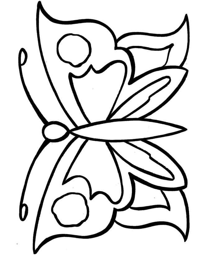 Large Coloring Books For Toddlers
 Printable Geometric Butterflies Coloring Pages