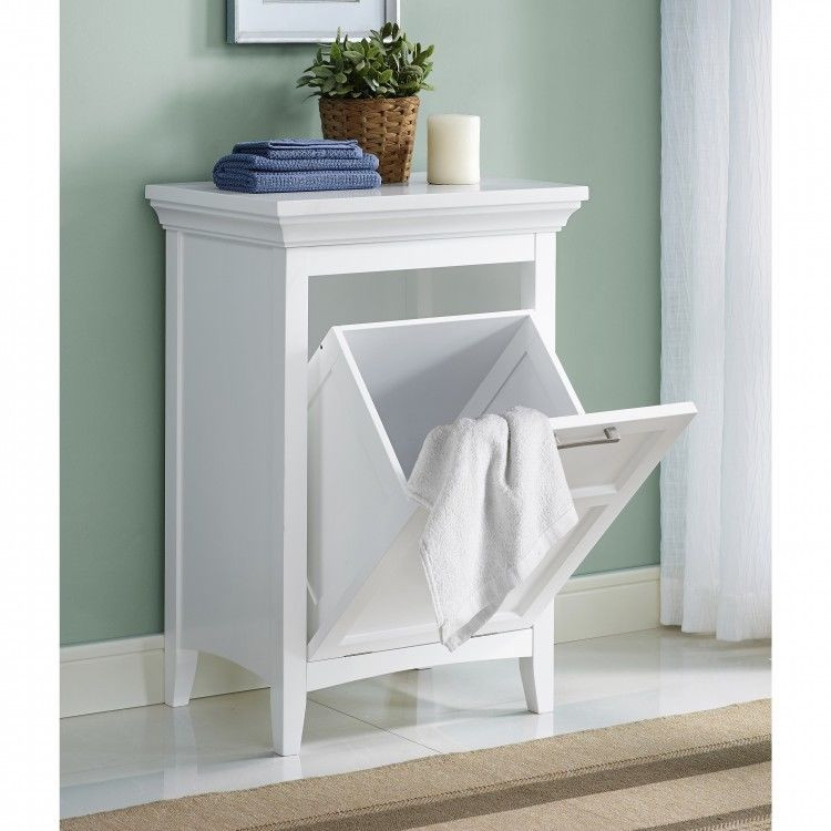 Best ideas about Laundry Basket Cabinet
. Save or Pin Wood Laundry Hamper White Cabinet Bathroom Furniture Now.