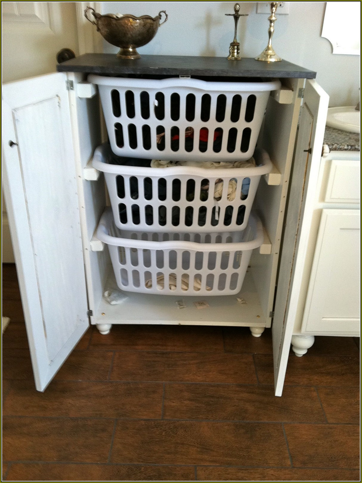Best ideas about Laundry Basket Cabinet
. Save or Pin Laundry Hamper Cabinet With Storage Now.