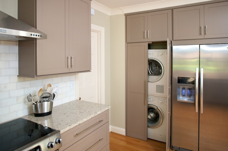 Best ideas about Laundry In Kitchen
. Save or Pin Hidden Laundry Room Contemporary laundry room Twin Now.