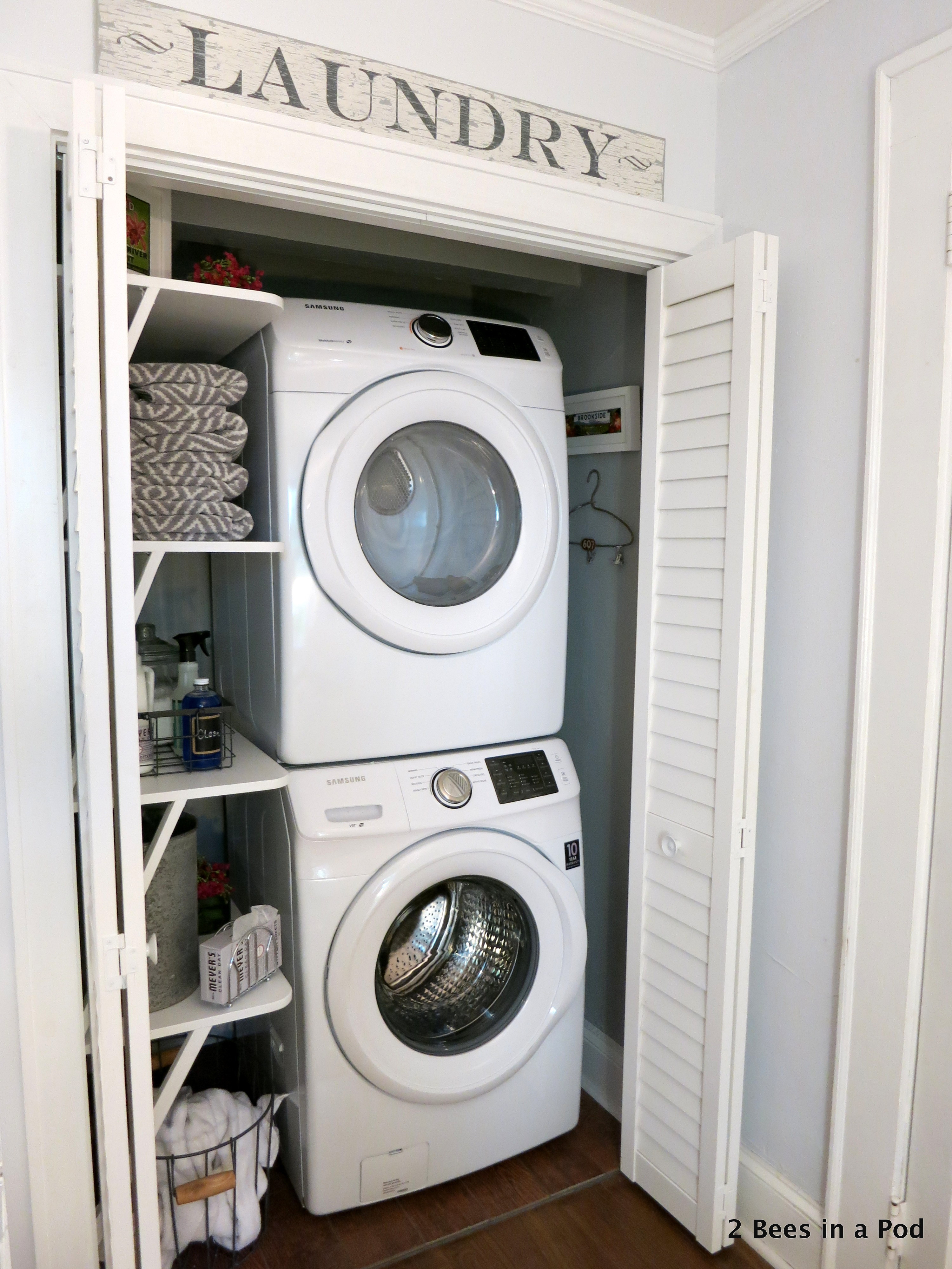 Best ideas about Laundry Room Closet
. Save or Pin Laundry Closet Makeover Reveal 2 Bees in a Pod Now.