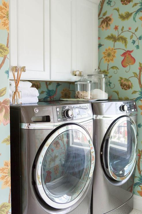 Best ideas about Laundry Room Wallpaper
. Save or Pin Laundry Room with Thibaut Baron Wallpaper Transitional Now.