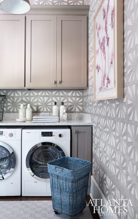 Best ideas about Laundry Room Wallpaper
. Save or Pin Recycled Wallpaper Transitional laundry room Atlanta Now.