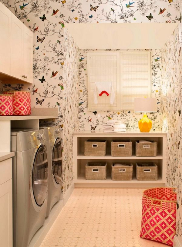 Best ideas about Laundry Room Wallpaper
. Save or Pin 5 Ways to Get This Look Wallpapered Laundry Room Now.