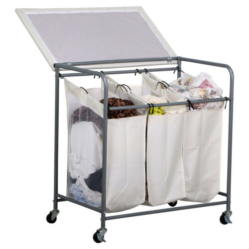 Best ideas about Laundry Storage Cart
. Save or Pin Rolling Storage Triple Laundry Sorter Cart 3 Removable Bag Now.