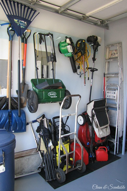 Best ideas about Lawn Mower Garage Storage
. Save or Pin Garage Organization Makeover Clean and Scentsible Now.