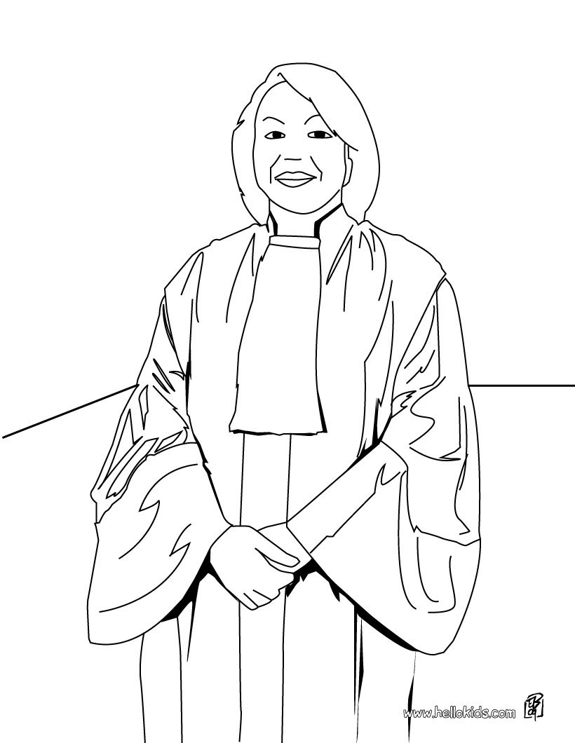 Lawyer Coloring Book
 Judge coloring pages Hellokids