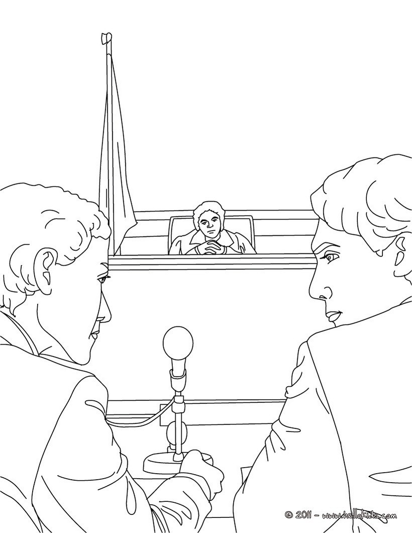 Lawyer Coloring Book
 Jurors coloring pages Hellokids