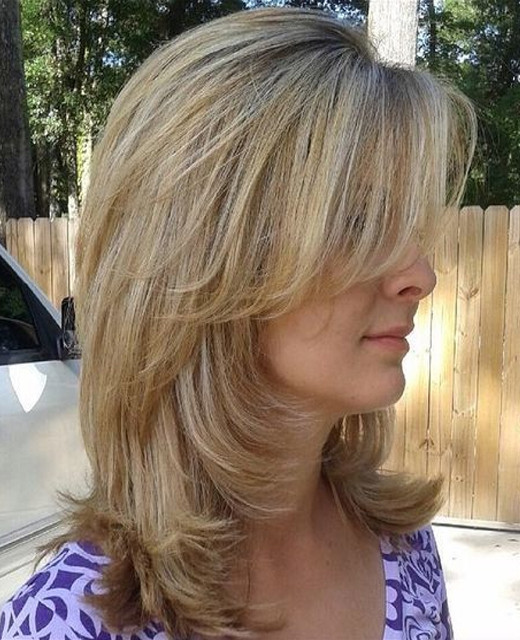 Layered Medium Hairstyles
 Long Layered Hairstyles 2016 with Blunt Bangs